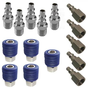 Imagem de Kit Compressor Pinos Para Engate Rápido Capa Plástica
