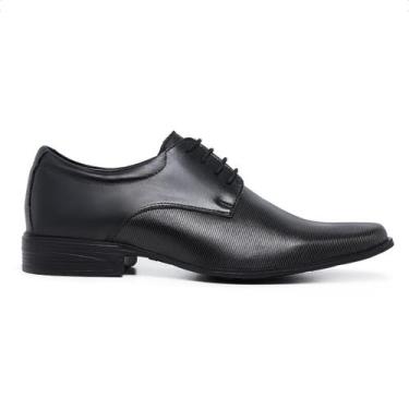Imagem de Sapato Social Masculino Preto Couro Legitimo Calçado Oxford - Schiarel
