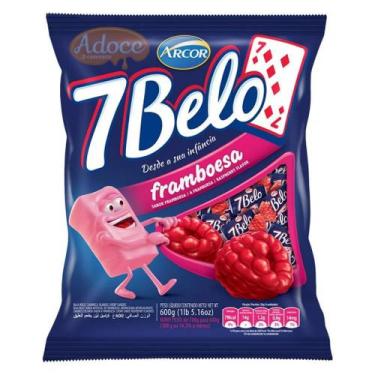 Imagem de Bala mastigável 7 belo arcor, 600g, FRAMBOESA