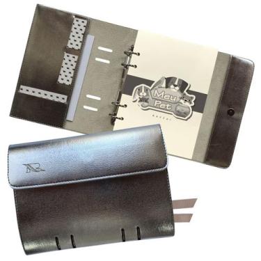 Imagem de Agenda Meu Pet 164-R Raffai Couros, Prata