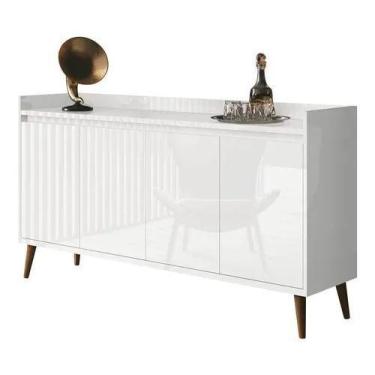 Imagem de Buffet delux delta classico 4 portas branco - Village Móveis
