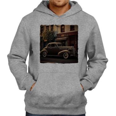 Imagem de Moletom Carro antigo na cidade - Foca na Moda, Cinza, P