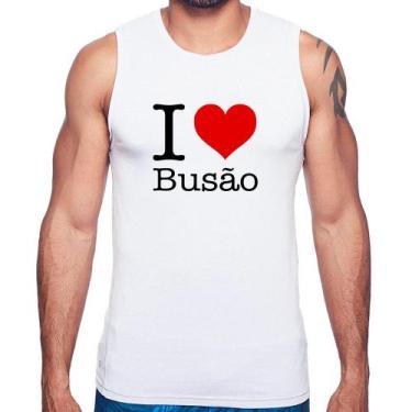 Imagem de Regata I love Busão - Foca na Moda, Branco, P