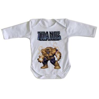 Imagem de body nenê criança roupa bebê manga longa Thanos Cartoon  - Empório Dut