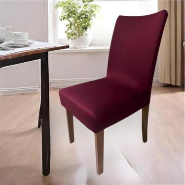 Imagem de Kit 4 Capa Para Cadeiras Jantar Malha Com Elástico  - MC Decorações,  