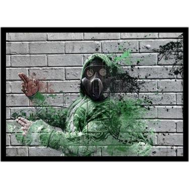 Imagem de Quadro Decorativo Química Física Máscara De Gás Com Moldura RC029 - Vi