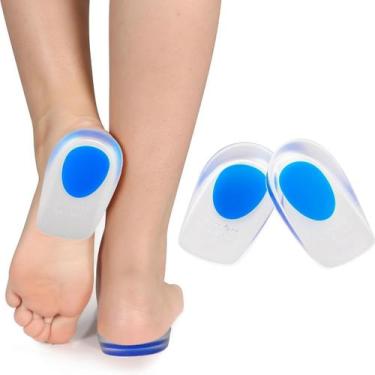 Imagem de 1 Par Calcanheira Palmilha Silicone   Cor Azul - Prospecta Deals