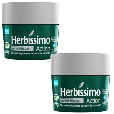 Imagem de Kit 2 Desodorante Creme Action Herbíssimo 55G - Dana - Dana Cosméticos