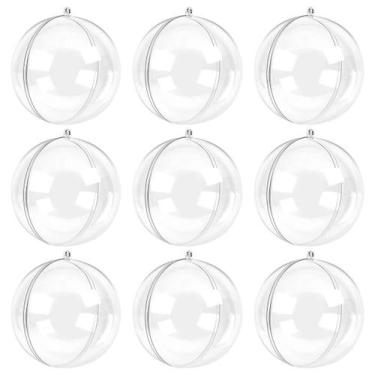 Imagem de Bola de Natal Transparente 5cm - 9 Unidades - Extra Festas