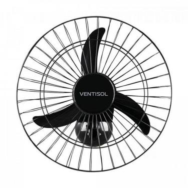 Imagem de Ventilador de Parede Ventisol Oscilante 50cm Aço Preto Bivolt [F002]