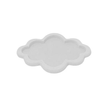 Imagem de Bandeja Nuvem Festa Decoração P 20x15x2 Kit 3un Madeira Mdf Pintado - 