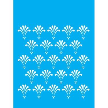 Imagem de Stencil Opa 15 X 20 cm - Estamparia Flor Leque - 1316 - Opa Criando Ar