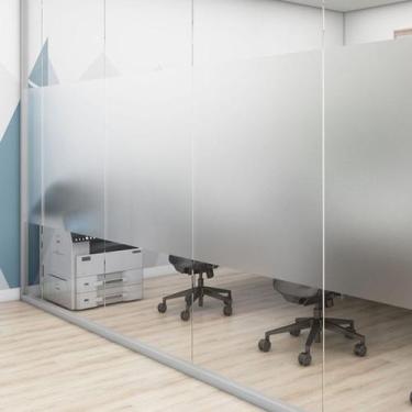 Imagem de Película Jateada Porta Blindex Box Banheiro Janela Vitrine Vinil Adesi