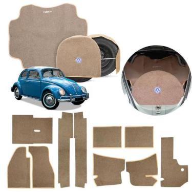 Imagem de Kit Forração Fusca 70 a 95 Porta Mala e Capa de Estepe Bege - ZP AUTOM
