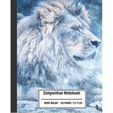 Imagem de COMPOSITION NOTEBOOK- WIDE RULED- 110 PAGES- 7.5 * 9.25 po: lion composition notebook/lion composition book/tiger notebook college ruled/tiger notebook blank/tiger notebook for kids...