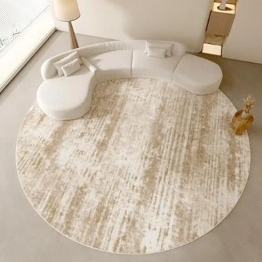 Imagem de Tapete redondo de luxo para sala de estar, grande, gradiente de cores, tapete para cabeceira de quarto, tapete macio e confortável para decoração de casa, AD950, YD, diâmetro 160 cm