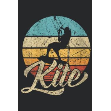 Imagem de Womens Kite Kiteboarding Kitesurfing Surf retro gift Graphic Meme: Lined Journal Notebook To Do Schedule, Medium 6x9 Inches, 100 Pages, Printed Cover