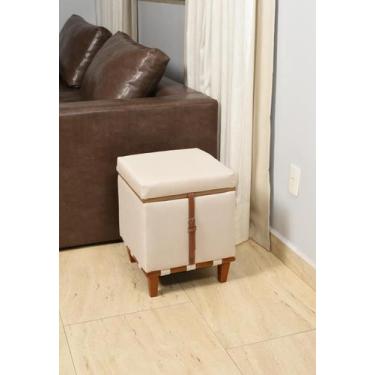 Imagem de Puff Quadrado com Baú: Elegância e Armazenamento para Sua Sala - Confo