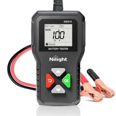 Imagem de Nilight Testador de bateria de carro 6V 12V 24V Analisador automático digital preciso 100-2000 CCA Tensão SOH SOC Teste de resistência interna para carros, caminhões, SUV, ATV, barcos, motocicletas,