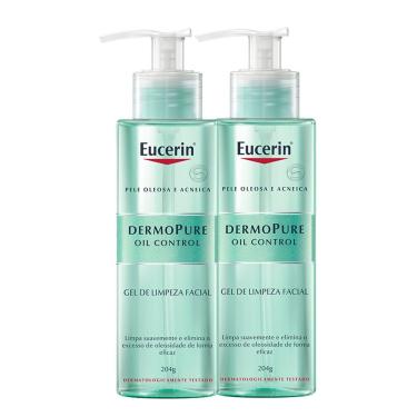Imagem de Kit 2 Eucerin Dermo Pure Oil Control Gel de Limpeza Facial 200ml