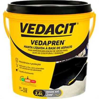 Imagem de Vedacit Vedapren Preto 3,6Kg - OTTO BAUMGART