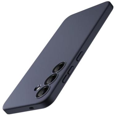 Imagem de JETech Capa Slim Fit para Samsung Galaxy S25 5G, Proteção Total da Lente da Câmera, Case Protetora Fina de TPU Macio para Telefone, Capinha Acabamento Fosco, à Prova de Choque (Azul Escuro)