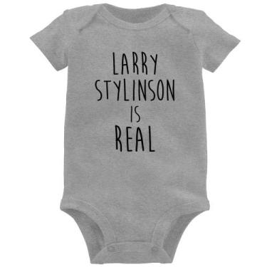 Imagem de Body Bebê Larry Stylinson is real - Foca na Moda, Cinza, G