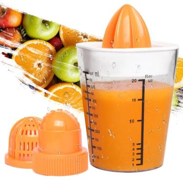 Imagem de SUREWIN Espremedor de frutas cítricas, espremedor manual multifuncional, espremedor de limão e limão, espremedor de laranja com capacidade de 590 ml (branco, 3 em 1)