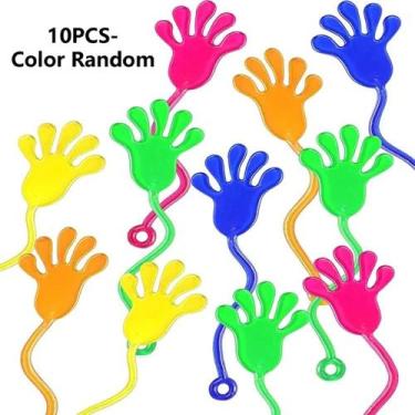 Imagem de Kit 12 Mão Pegajosa Gruda na Parede Silicone Slime Brinquedo - Arena