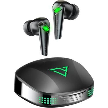 Imagem de BEARTAIN Fone de ouvido sem fio TWS Gamer bluetooth com microfone, formato em haste, IPX4, esportivo confortável jogo XT85II- Preto