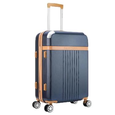Imagem de Mala de Viagem Grande Athena 30kg Rígida ABS com 4 Rodas duplas 360º e Trava de segredo númerico TSA, divisória interna com zíper e elástico de fixação, Chumbo, Santino - ABGV182G18