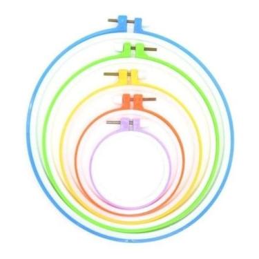 Imagem de 05 Bastidores Plásticos Bordado Manual Ponto Russo - ARTMAK