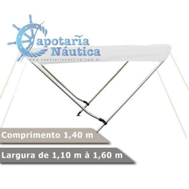 Imagem de Capota Toldo Nautico 2 Arcos Para Lanchas, Barcos de Aluminio e Botes 
