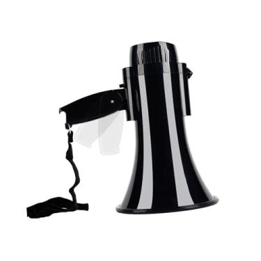 Imagem de KiBcsLic Megafone Bullhorn Speaker preto cabo dobrável de 30w 500m Amplificador de distância Handheld para treinadores fãs de líderes de torcida de beisebol
