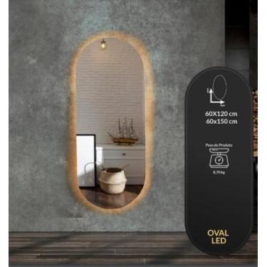 Imagem de Espelho Decorativo Oval com Led - Liz Decor
