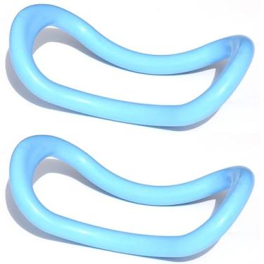 Imagem de ABPWO 2 anéis de ioga para panturrilhas, anel circular de pilates, anéis de fitness para ioga, pilates, exercícios de ginástica (azul)