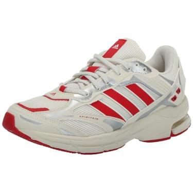 Imagem de adidas Tênis masculino Spiritain 2000, Giz branco/melhor escarlate/prata metálico, 10.5