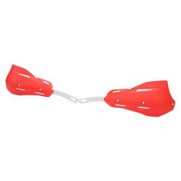 Imagem de Protetor de mão para guidão de motocicleta, universal de alta resistência, fácil instalação, 22 mm, 28 mm, protetores de mão para EXC (vermelho)