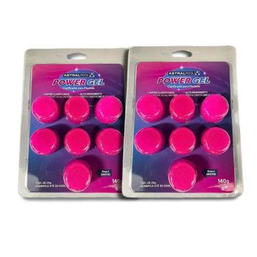 Imagem de Kit 2 Clarificante Power Gel 140g Para Piscinas Com 7 Pastilhas - Astr