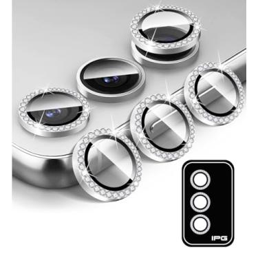 Imagem de IPG Protetor de lente de câmera ProLENS Diamond Strass Blink FRAME para Samsung Galaxy S25/S24 Plus, classe temperada de silicato de alumina, clareza HD, resistente a arranhões, capa de lente