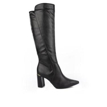 Imagem de Bota Feminina Tanara Cano Longo Vertuo Preta - T8373-Feminino