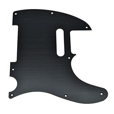 Imagem de KAISH 8 furos de metal alumínio anodizado Tele Style Pickguard TL Pick Guard placa contra arranhões para EUA/México Telecaster preta