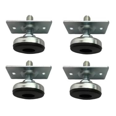 Imagem de Sapata p Móveis Niveladora Regulável Aço Zincado Rosca 5/16 4cm Altura Kit 6 peças