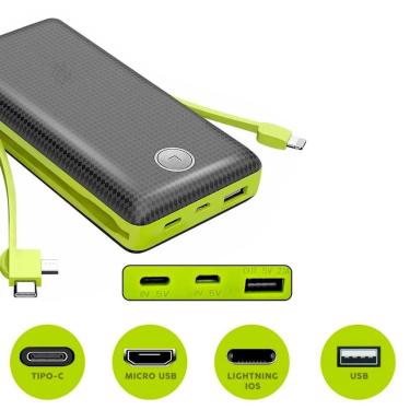 Imagem de Carregador Power Bank 20000Mah Bateria Rápida E Universal