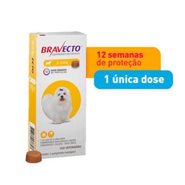 Imagem de Antipulgas Bravecto 2 a 4,5 kg para Cães 112,5 mg 1 comprimido - MSD