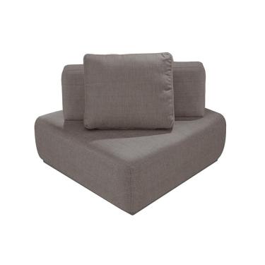 Imagem de Sofá 1 Lugar Modular Dalí Poliéster Cinza