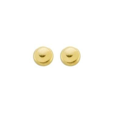 Imagem de Par De Brincos Bolinha 6mm Em Ouro 18k-750 Aproveite - DR Joias