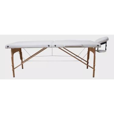 Imagem de Maca Portátil Com Orifício 250Kg Branca Dobrável Luxo