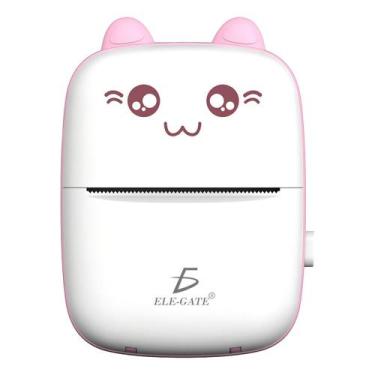 Imagem de Mini impressora térmica portátil Gatos/e Cor Rosa - kapbom, Rosa