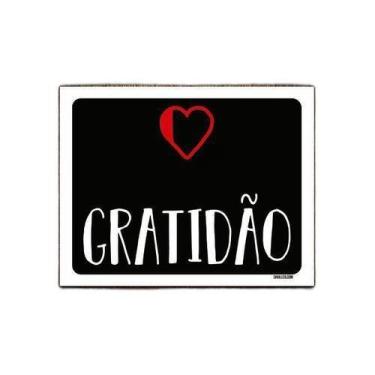 Imagem de Kit 10 Placas Decorativa - Gratidão - Sinalizo.Com